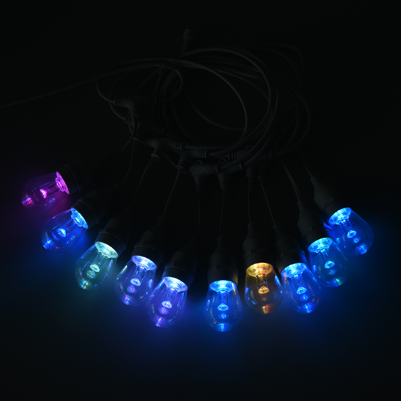 S14 управляемые на уровне пикселей теплые белые подвесные гирлянды RGB