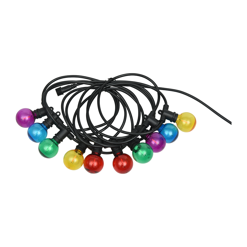 G40 Ball Bubble E12 Спиральный рот Красочное декоративное освещение фестона